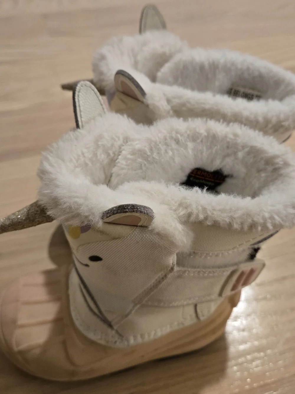 Target Little Kids Faux Fur Lined Boots in Cream